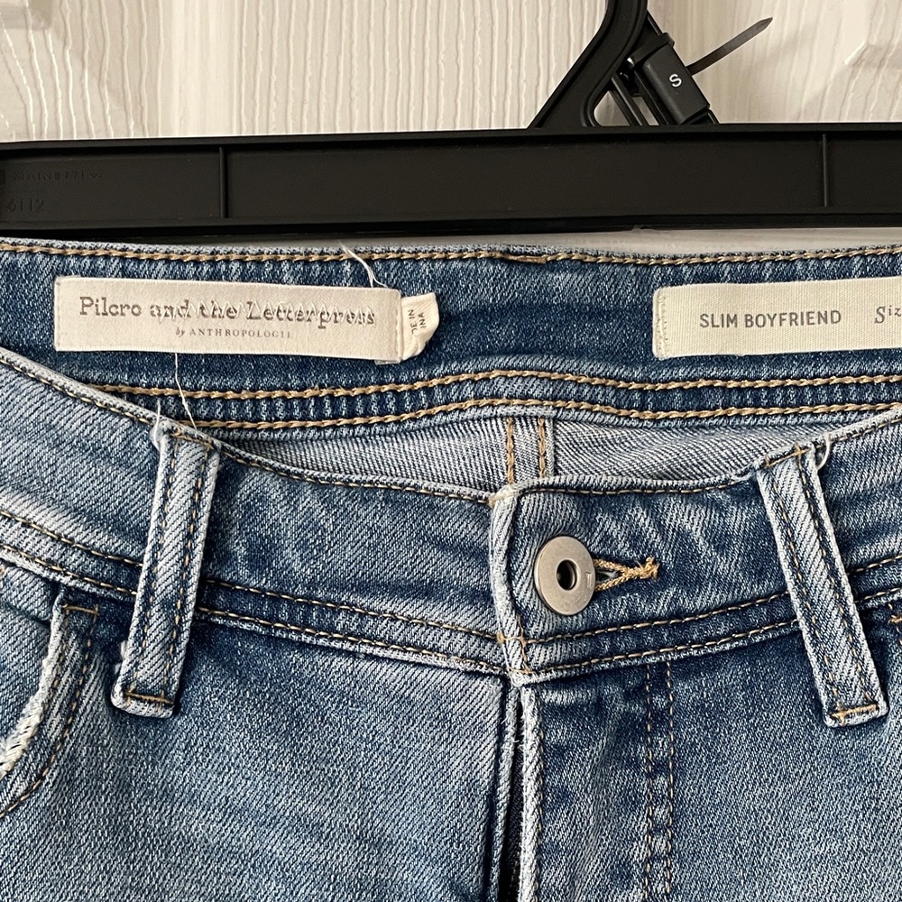 Pilcro and the Letterpress Light Blue Boyfriend Jeans